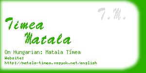 timea matala business card